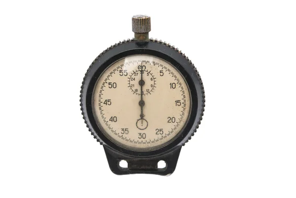 Oude stopwatch geïsoleerd — Stockfoto