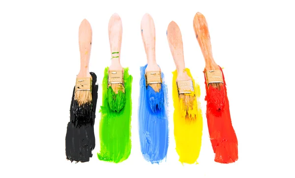 Renkli Boya fırçaları — Stok fotoğraf