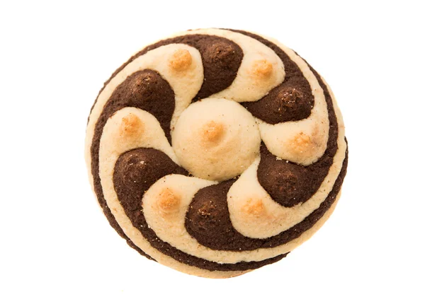 Läcker choklad randig cookies — Stockfoto