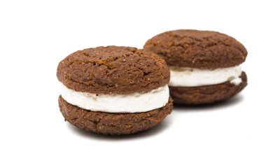 izole Creme dosyalama ile çikolatalı kurabiye