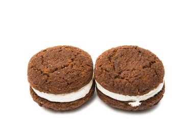 izole Creme dosyalama ile çikolatalı kurabiye