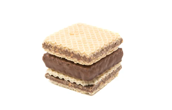 Wafeltjes geïsoleerd taart — Stockfoto