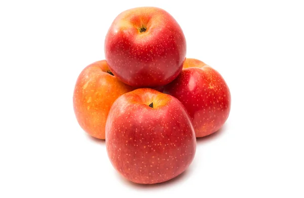 Κόκκινα μήλα απομονωθεί — Φωτογραφία Αρχείου
