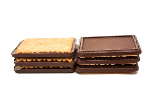 Biscotto al cioccolato isolato — Foto Stock