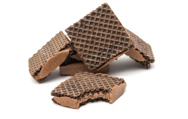 Çikolatalı gofret izole 