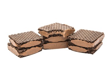 Çikolatalı gofret izole 