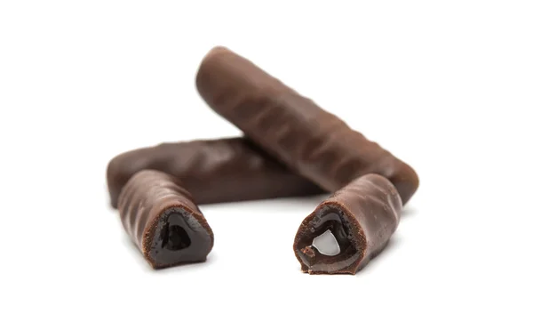 Chocolate sticks with filling isolated — Stock Photo, Image