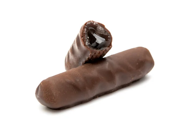 Chocolate sticks with filling isolated — Stock Photo, Image