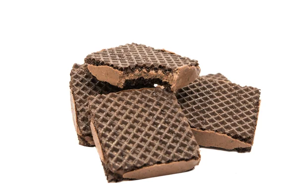 Chocolade wafel geïsoleerd — Stockfoto