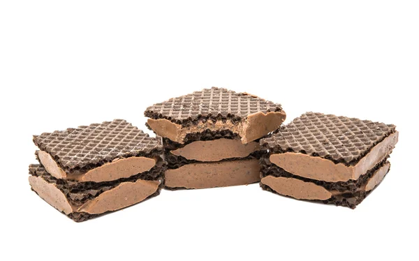 Wafer de chocolate isolado — Fotografia de Stock