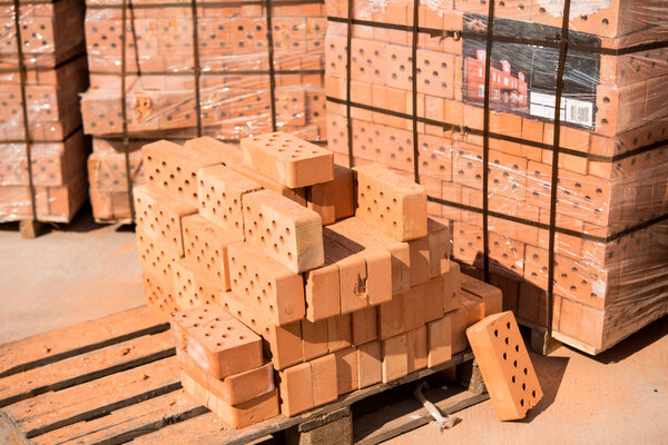 plant for production building material with ready brick