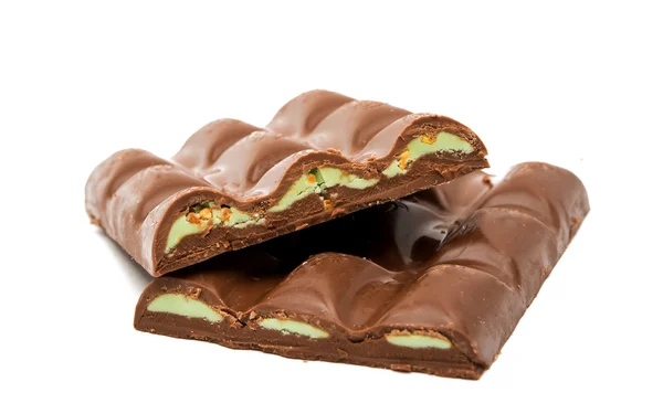 Chocolade bar geïsoleerd — Stockfoto