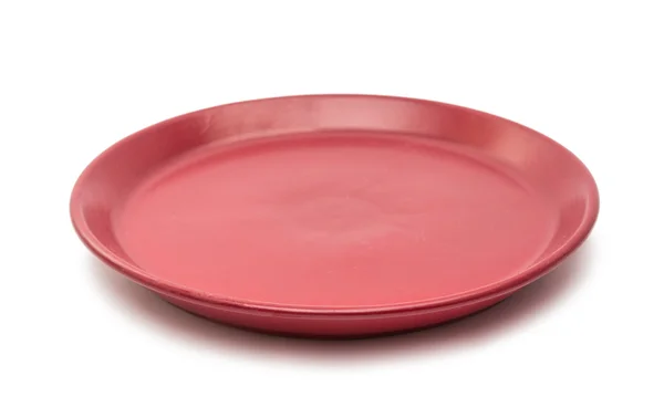 빨간 접시 음식 — 스톡 사진