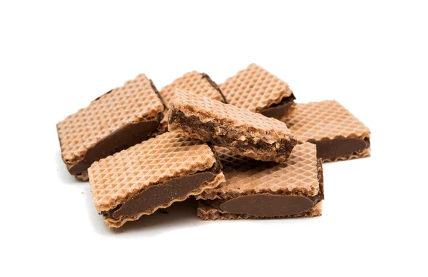 Choklad wafer isolerade — Stockfoto