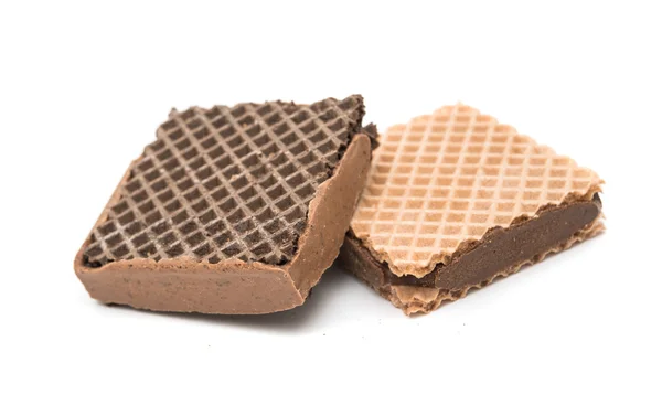 Choklad wafer isolerade — Stockfoto