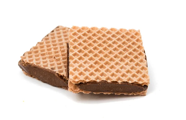 Choklad wafer isolerade — Stockfoto
