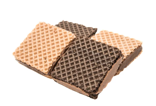 Chocolade wafel geïsoleerd — Stockfoto