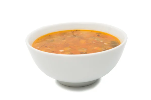 Soupe isolée sur blanc — Photo