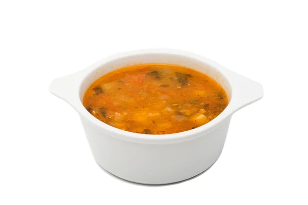 Sopa isolada em branco — Fotografia de Stock