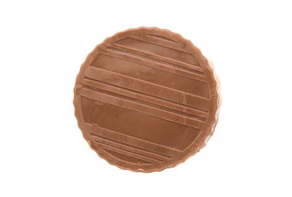Biscotti con cioccolato isolato — Foto Stock