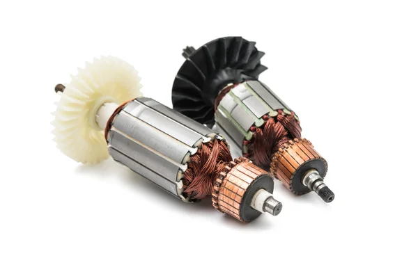 Elektromotor rotor geïsoleerd — Stockfoto