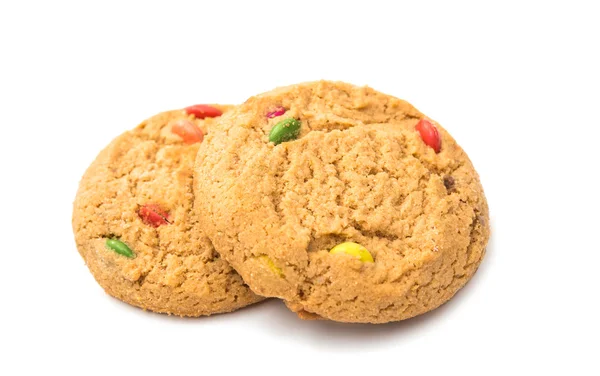 Cookies com chocolate isolado — Fotografia de Stock