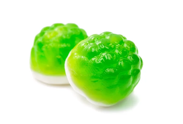Green jelly candies isolated — Stock Photo, Image
