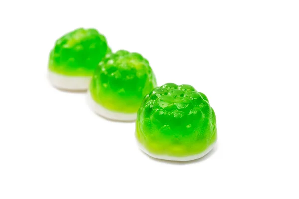 Green jelly candies isolated — Stock Photo, Image