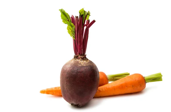 Beetroot and carrot isolated — Stock Photo, Image