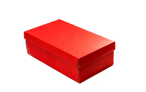 Boîte rouge isolée — Photo
