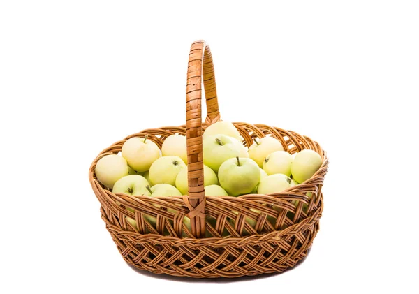 Koš s jablky — Stock fotografie
