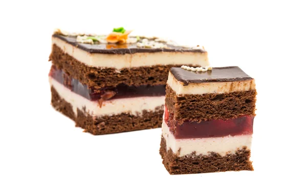 Csokoládé szelet torta — Stock Fotó