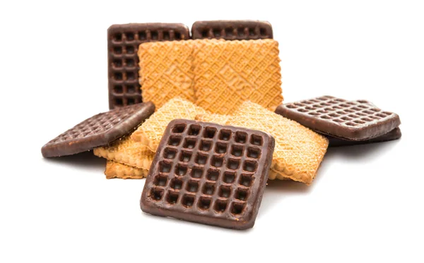 Kekse mit Schokoladenglasur — Stockfoto