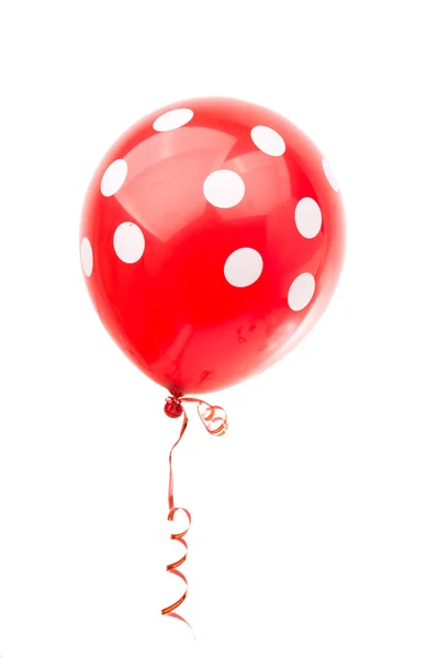 Balão vermelho com bolinhas — Fotografia de Stock