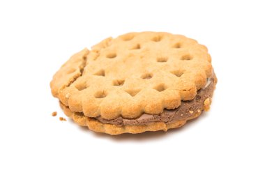 Çikolata kremalı sandviç kurabiyeleri.