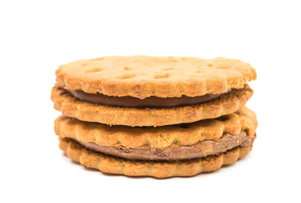 サンドイッチクッキーとチョコレートクリーム — ストック写真
