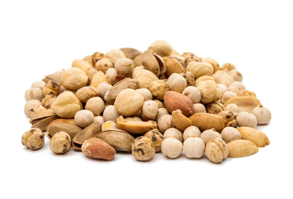 Chickpeas, nuts, yellow peas — Stock Photo, Image