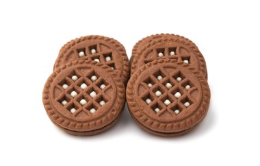 Sandviç Bisküvi, çikolata ile dolu