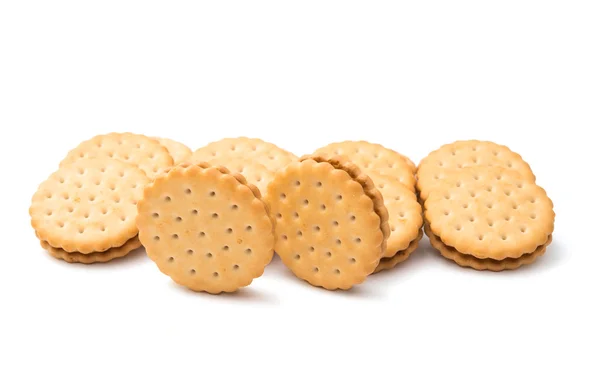 Sandwich biscuits, filled with chocolate — Stock Photo, Image