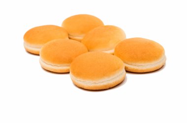 izole hamburger ekmeği 