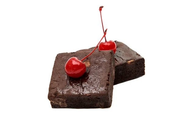 Choklad Brownie portion — Stockfoto