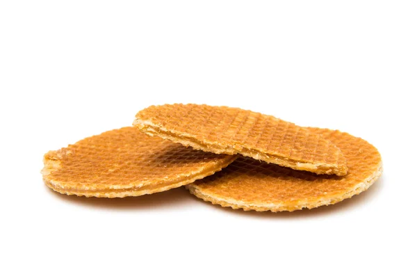 Holandské vafle nazývá stroopwafel, samostatný — Stock fotografie