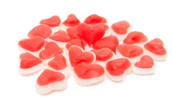 Red jelly hearts — Stock Photo, Image