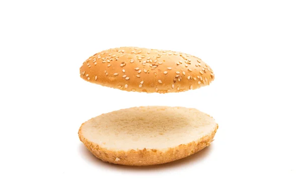 Bulle med Sesam hamburgare — Stockfoto