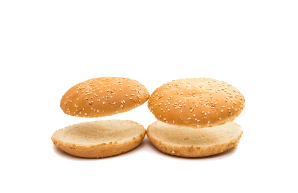 Bulle med Sesam hamburgare — Stockfoto