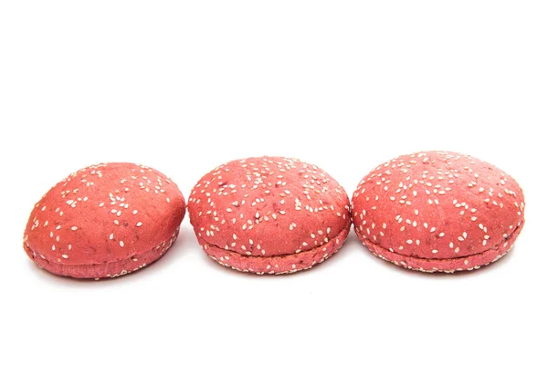 Red bun hamburger — Stock Photo, Image