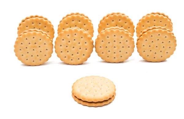 Sandwich cookies with cream — Stock Photo, Image