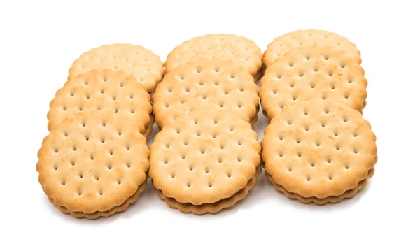 Sandwich-Kekse mit Sahne — Stockfoto