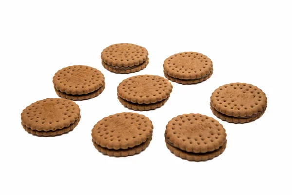 Galletas sándwich con relleno de chocolate — Foto de Stock