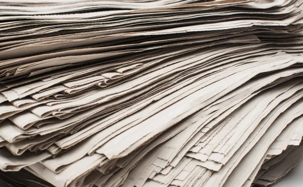 Stack of newspapers closeup — Stock Photo, Image